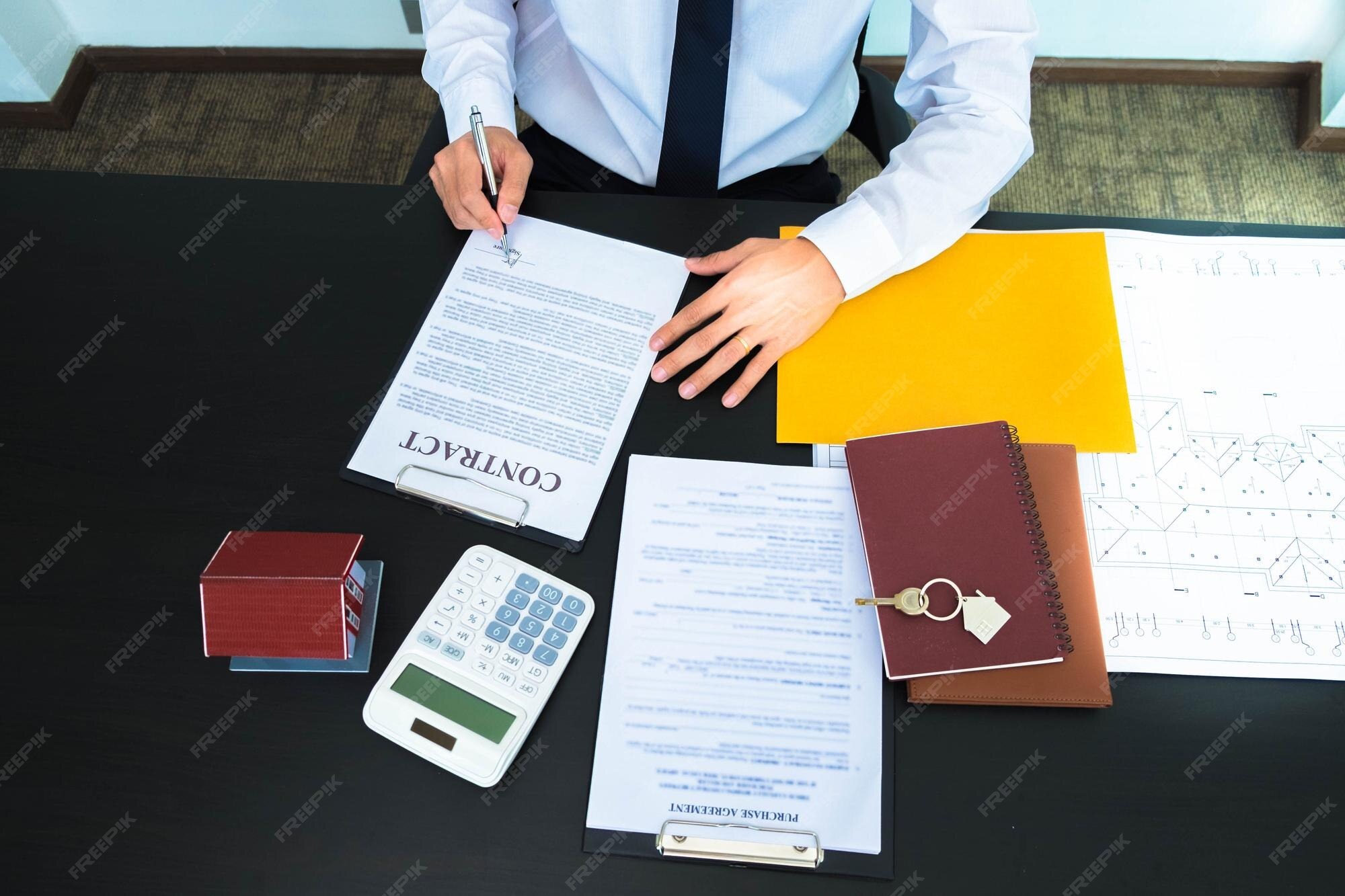 Man reading an agreement
